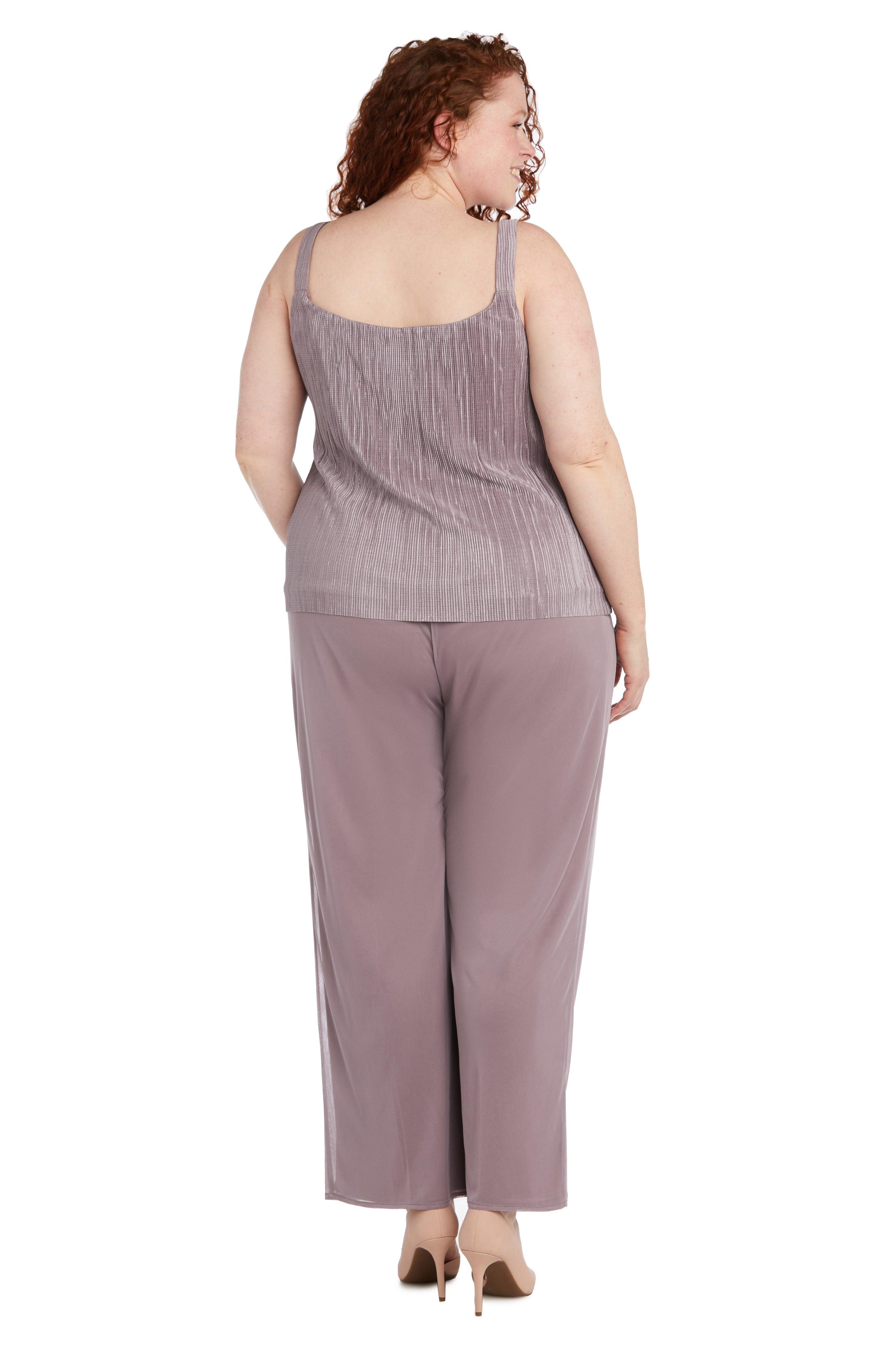 R&M Richards 9084W Long Plus Size Jacket Pant Suit