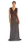 Formal Dresses Ombre Foil Texture Knit Long Formal Dress Bronze