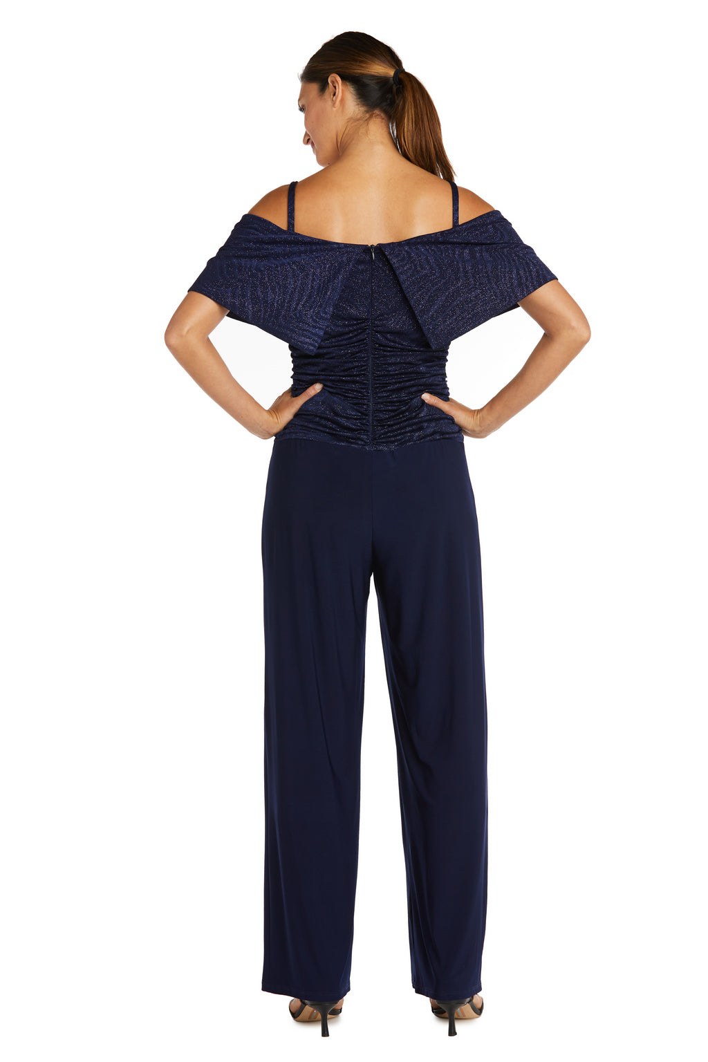 R&M Richards 4102 Formal Long Printed Jumpsuit