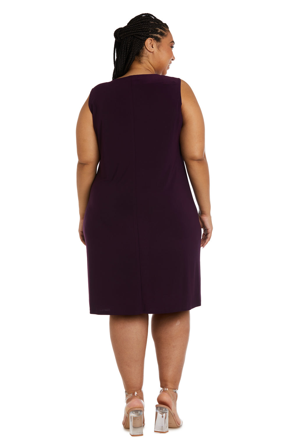 R&M Richards 9123W Short Mother of the Bride Plus Size Dress