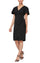 Mother of the Bride Dresses Metallic Knit Sheath Short Dress Black