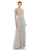 Formal Dresses Long Cap Sleeve Formal Evening Gown Platinum