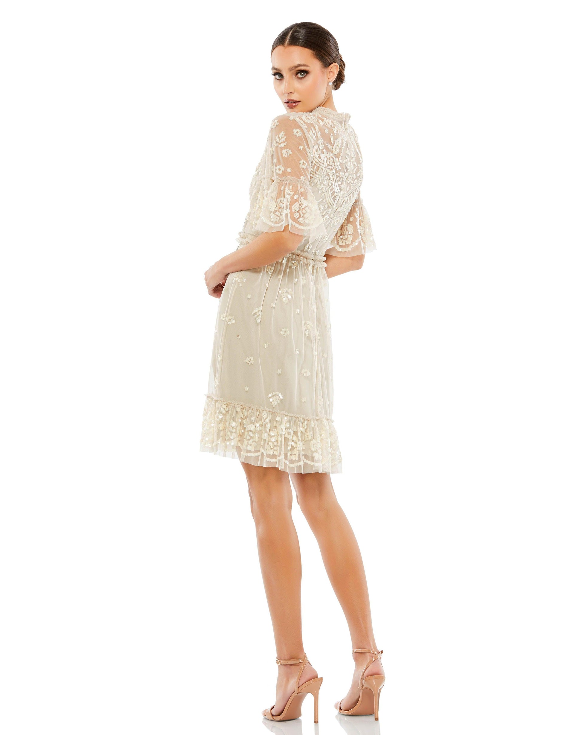 Mac Duggal 9143 Short Sleeve Cocktail Party Dress