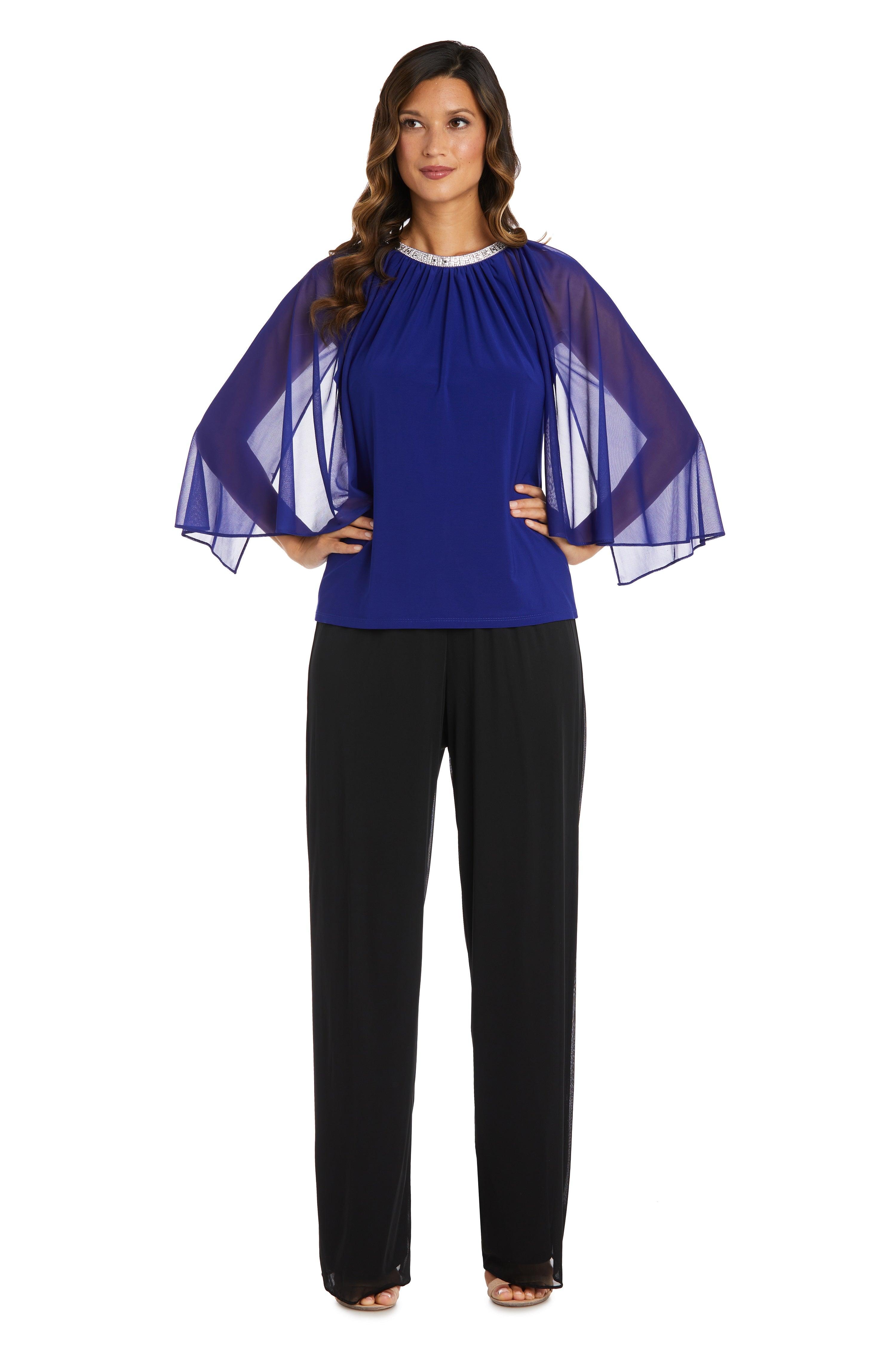 R&M Richards 9144 Formal Chiffon Capelet Top