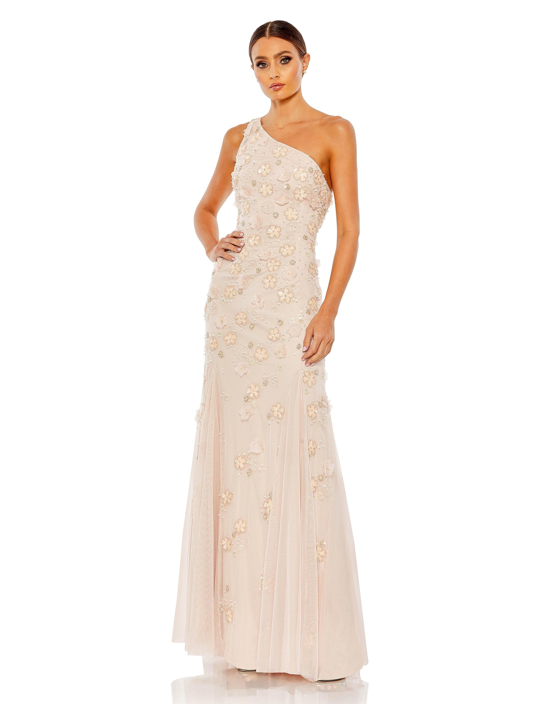 Mac Duggal 9168 Prom One Shoulder Long Formal Dress