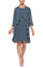 Cocktail Dresses Elongated Jacket Short Cocktail Dress Steel