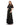 Formal Dresses Long Formal Beaded Short Sleeve Dress Black