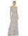 Formal Dresses Long Sleeve Formal Chiffon Gown Platinum