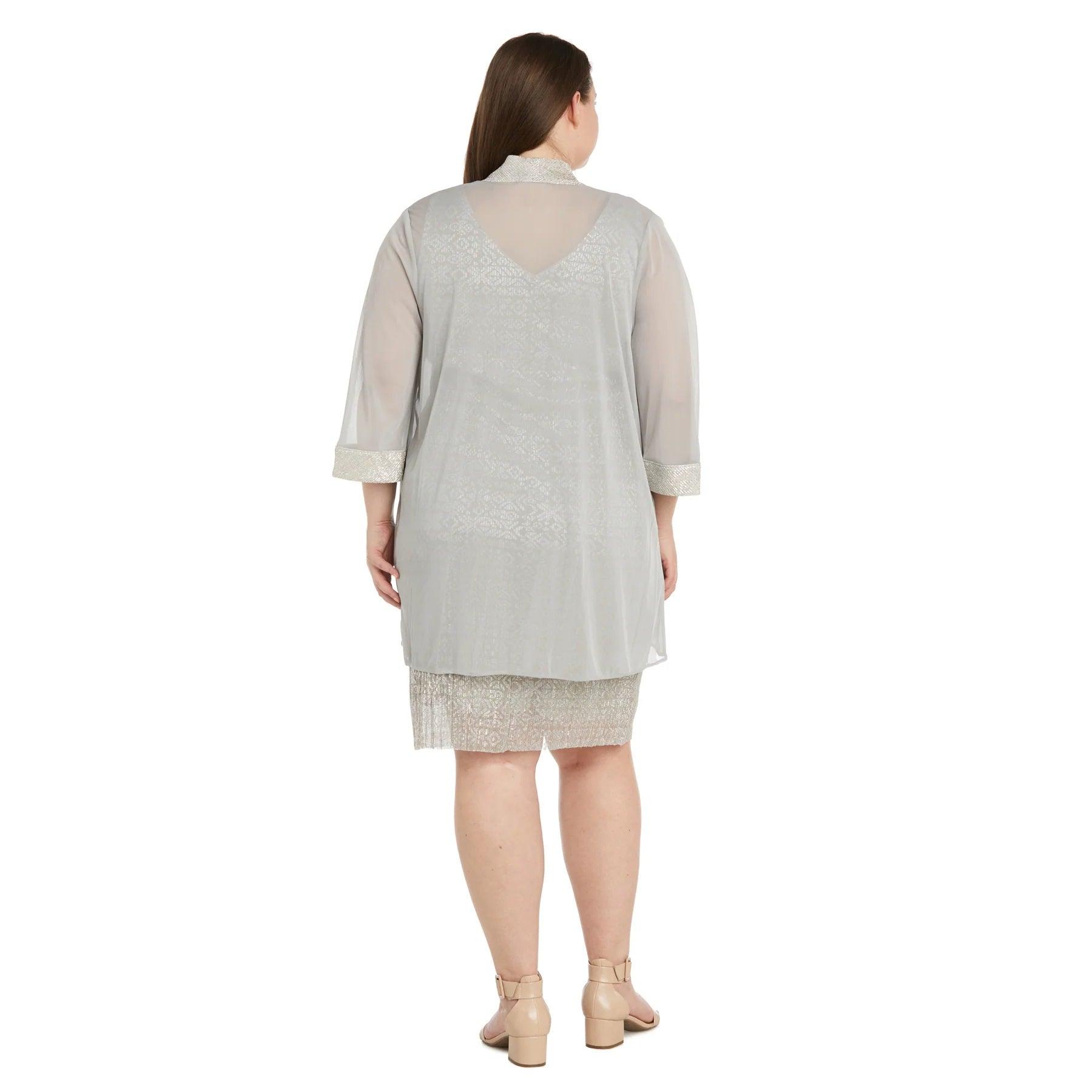 R&M Richards 9256W Plus Size Short Two Piece Cocktail Dress
