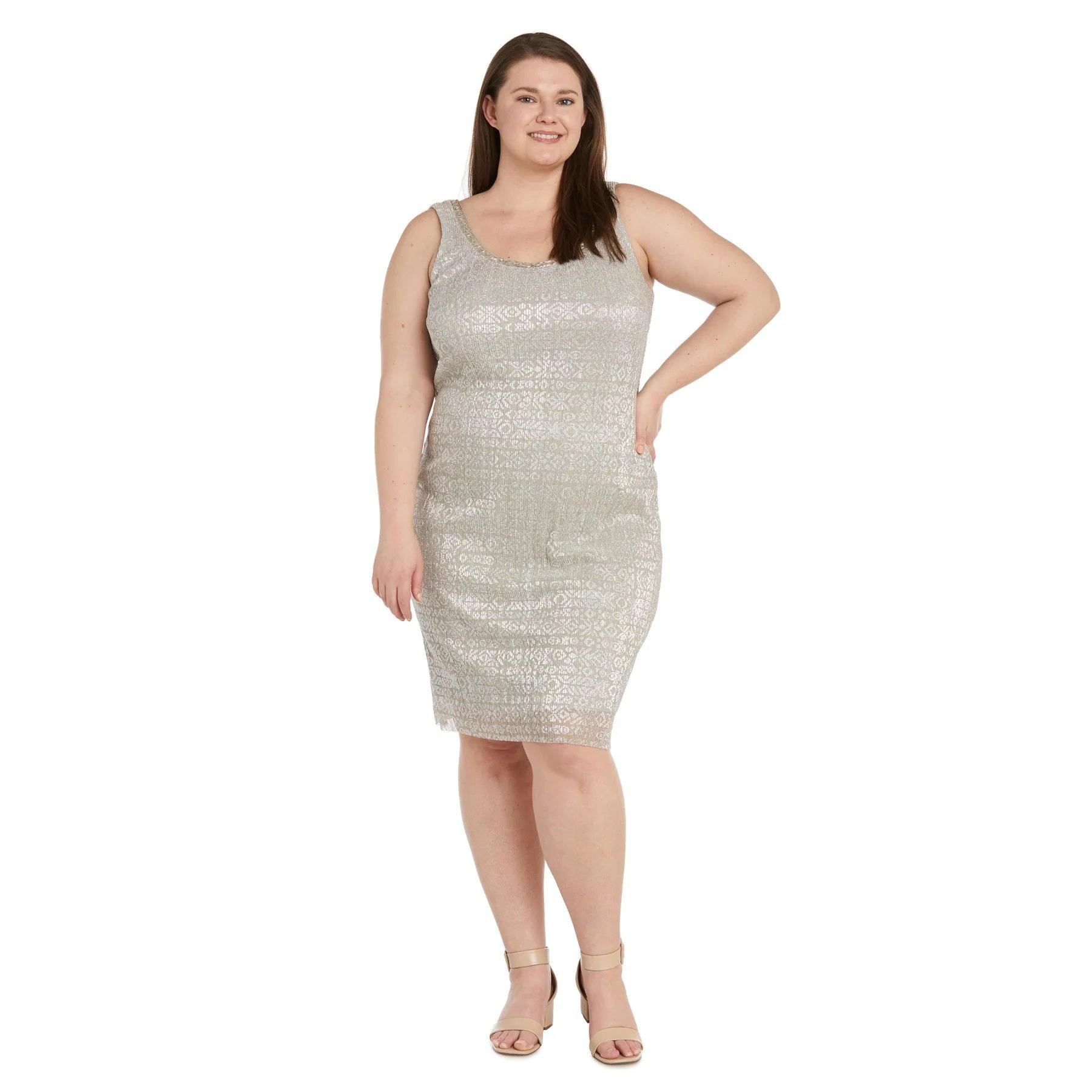 R&M Richards 9256W Plus Size Short Two Piece Cocktail Dress