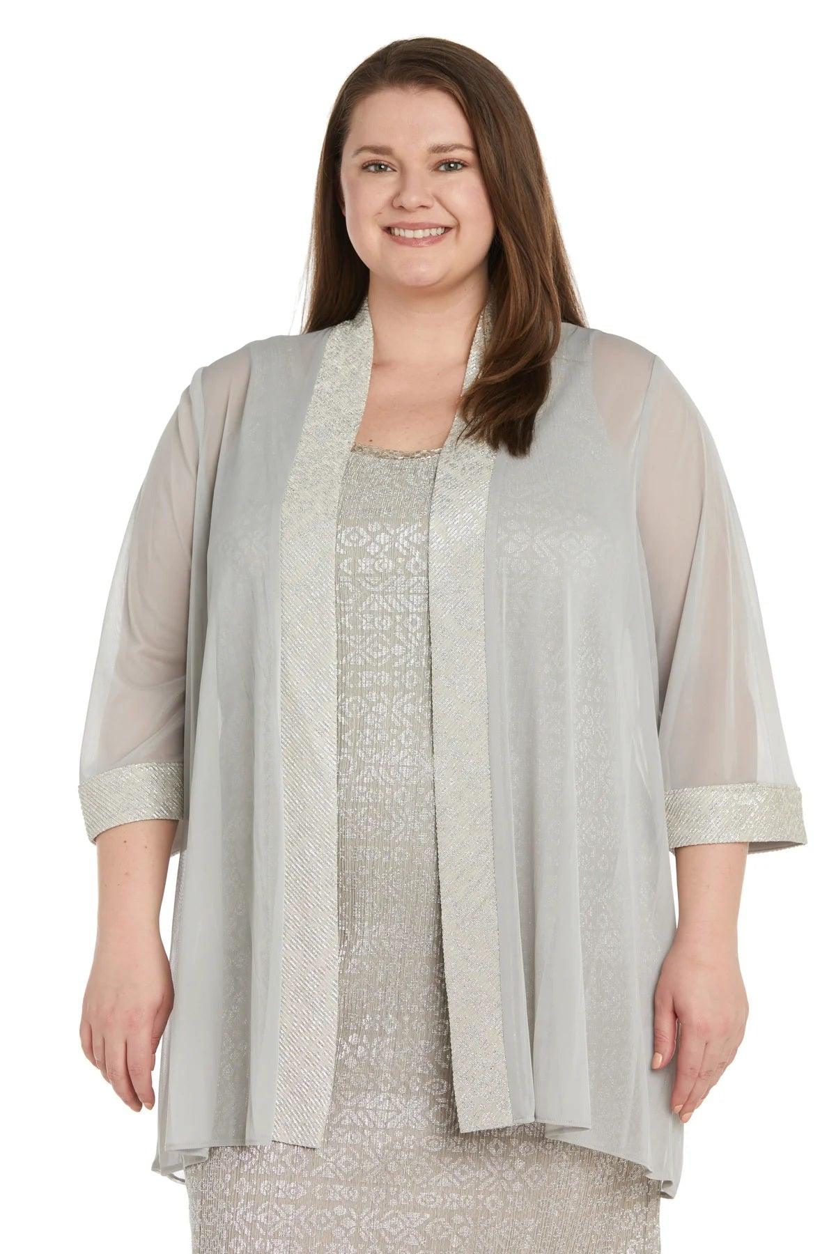 R&M Richards 9256W Plus Size Short Two Piece Cocktail Dress