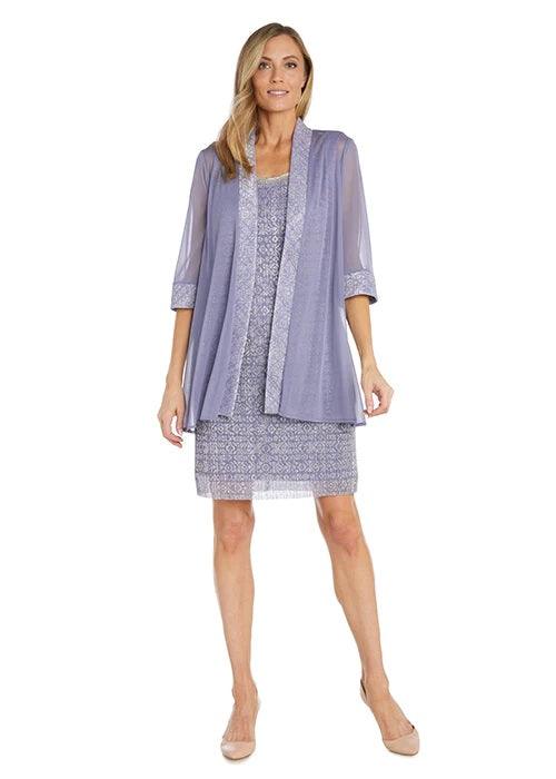 Mother of the Bride Dresses Short Two Piece Petite Jacket Dress Periwinkle