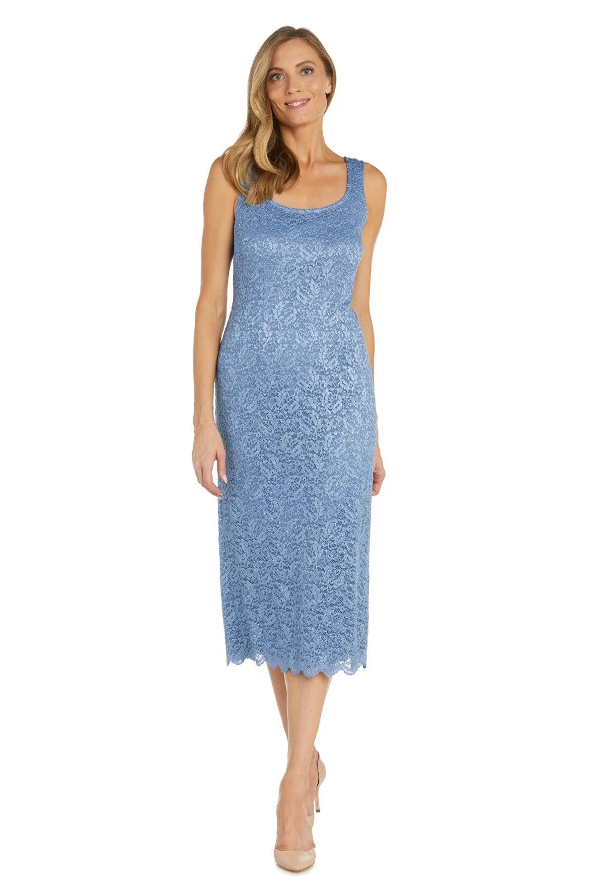R&M Richards 9285 Mother of the Bride Lace Jacket Midi Dress