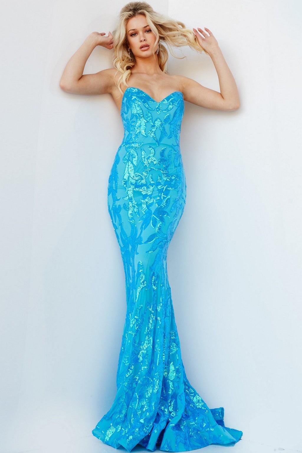Jovani JVN07786 Strapless Long Fitted Evening Gown