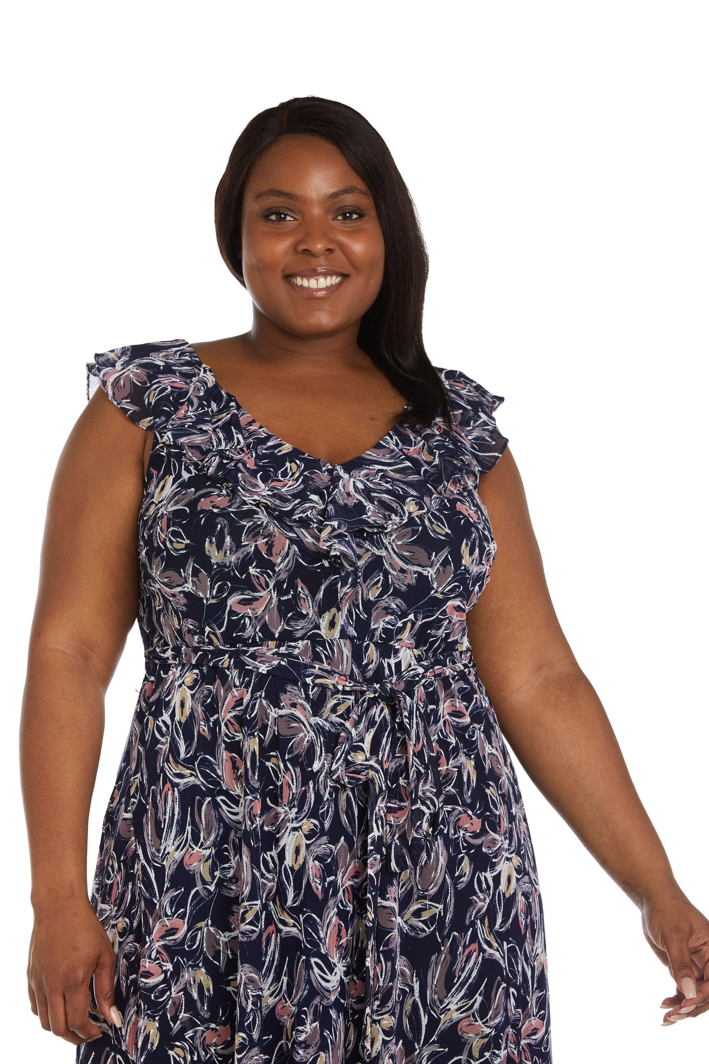 R&M Richards 9314W High Low Floral Plus Size Dress