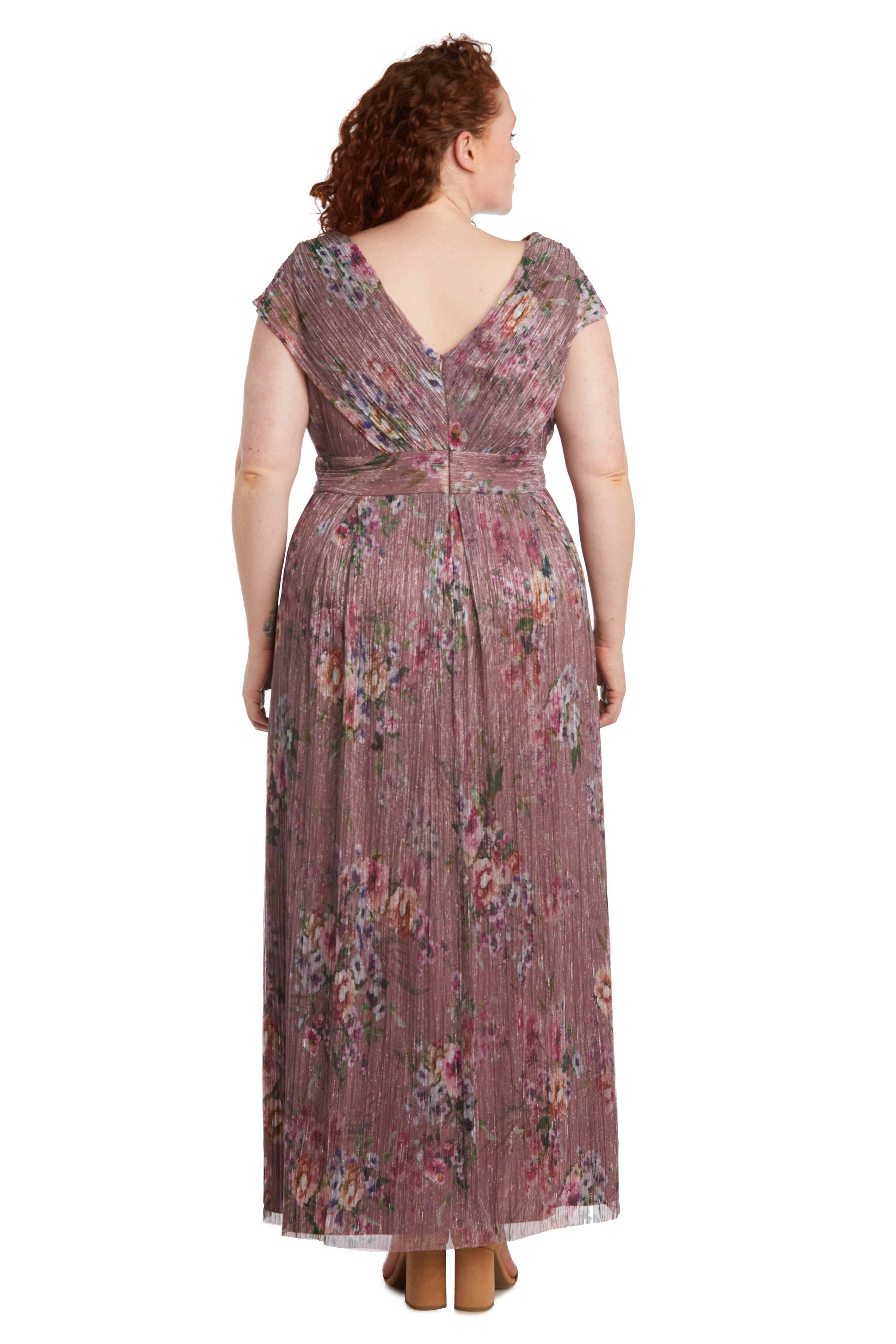 Mother of the Bride Dresses Long Plus Size Floral Formal Dress Rose