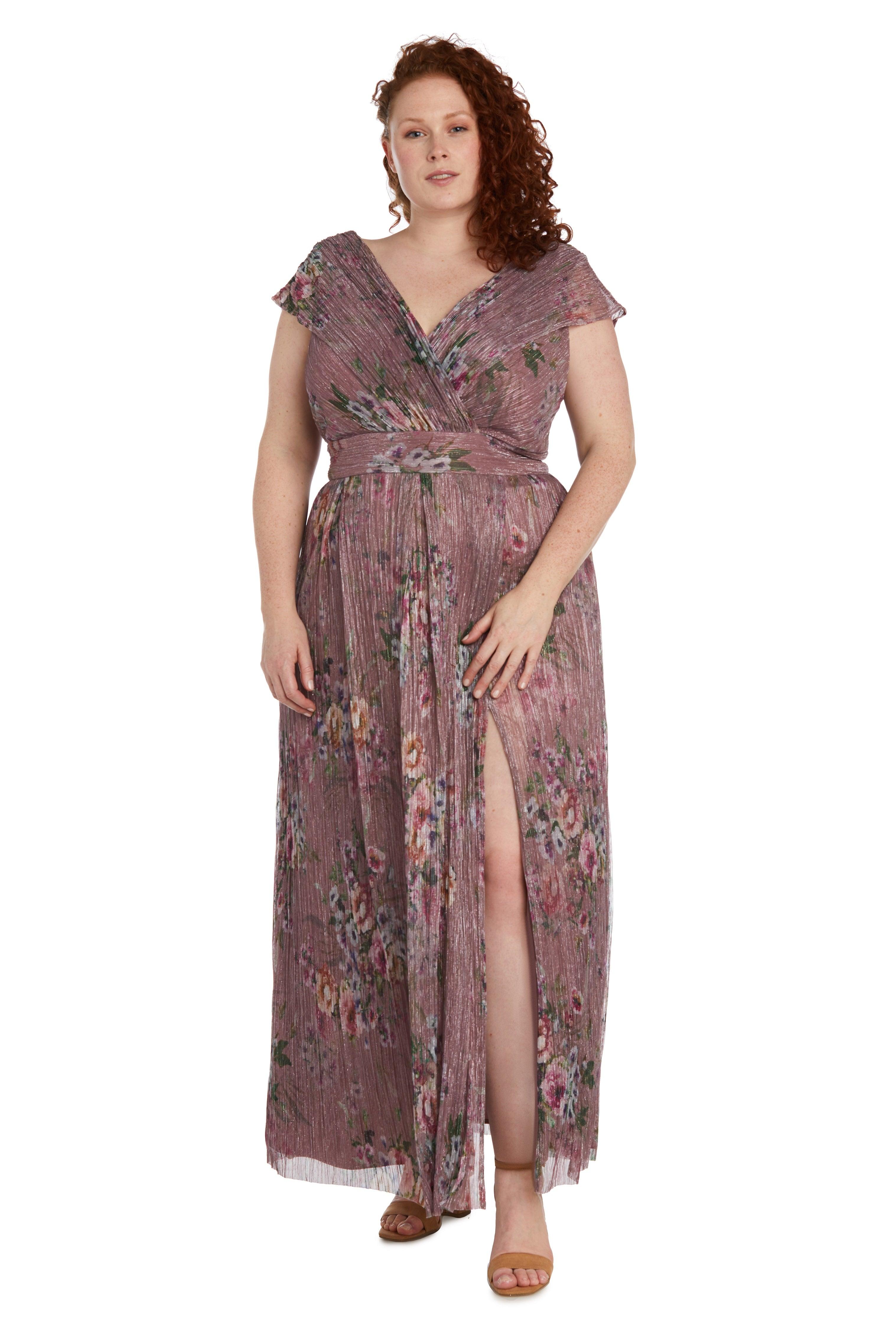 Long Plus Size Floral Dress Formal R&M Richards 9366W The Dress Outlet Long Plus Size Floral Dress Formal R&M Richards 9366W The Dress Outlet