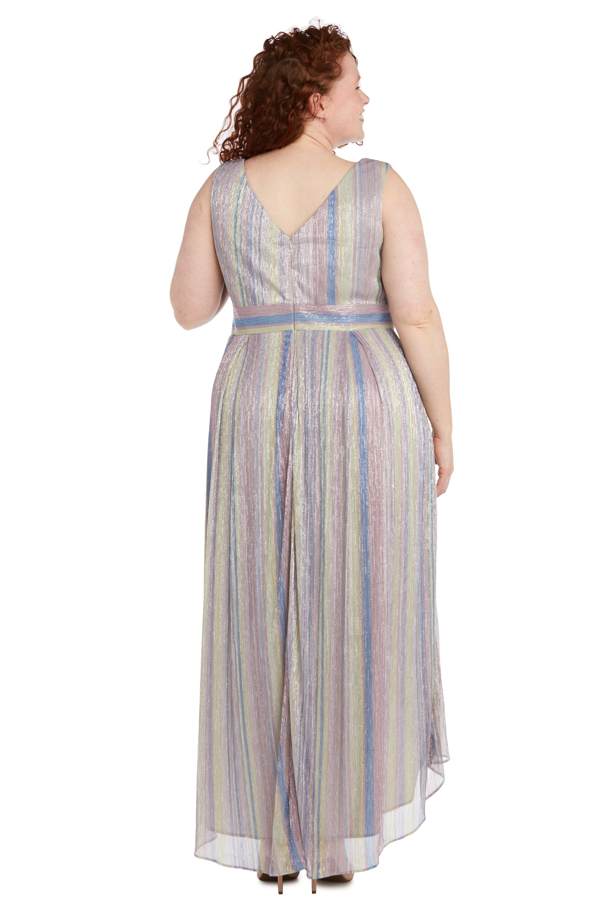 R&M Richards 9375W Plus Size High Low Formal Dress