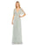 Formal Dresses Long Formal Cape Sleeve Dress Mint