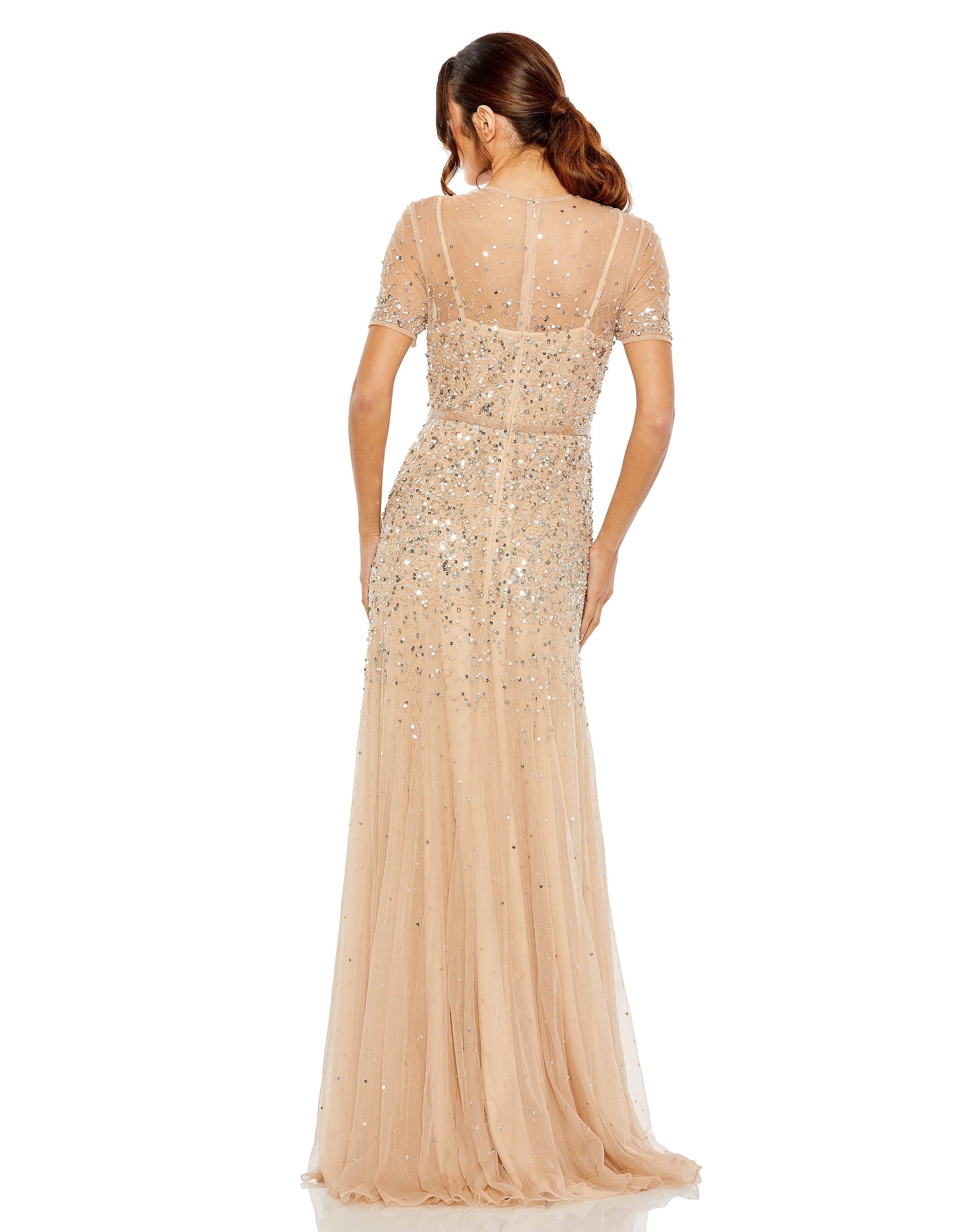 Mac Duggal 93909 Long Formal Beaded Evening Gown