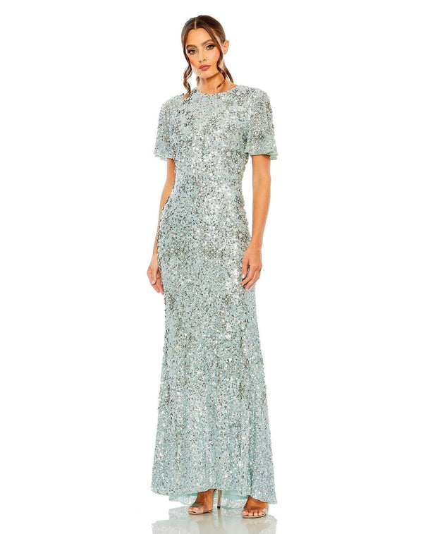 Long Flutter Sleeve Formal Dress Flutter Sleeves & Formal Style Mac Duggal 93932