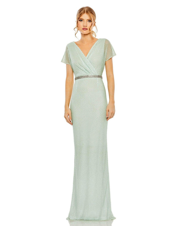 Long Formal Short Sleeve Evening Gown Short Sleeves & Formal Style Mac Duggal 93994