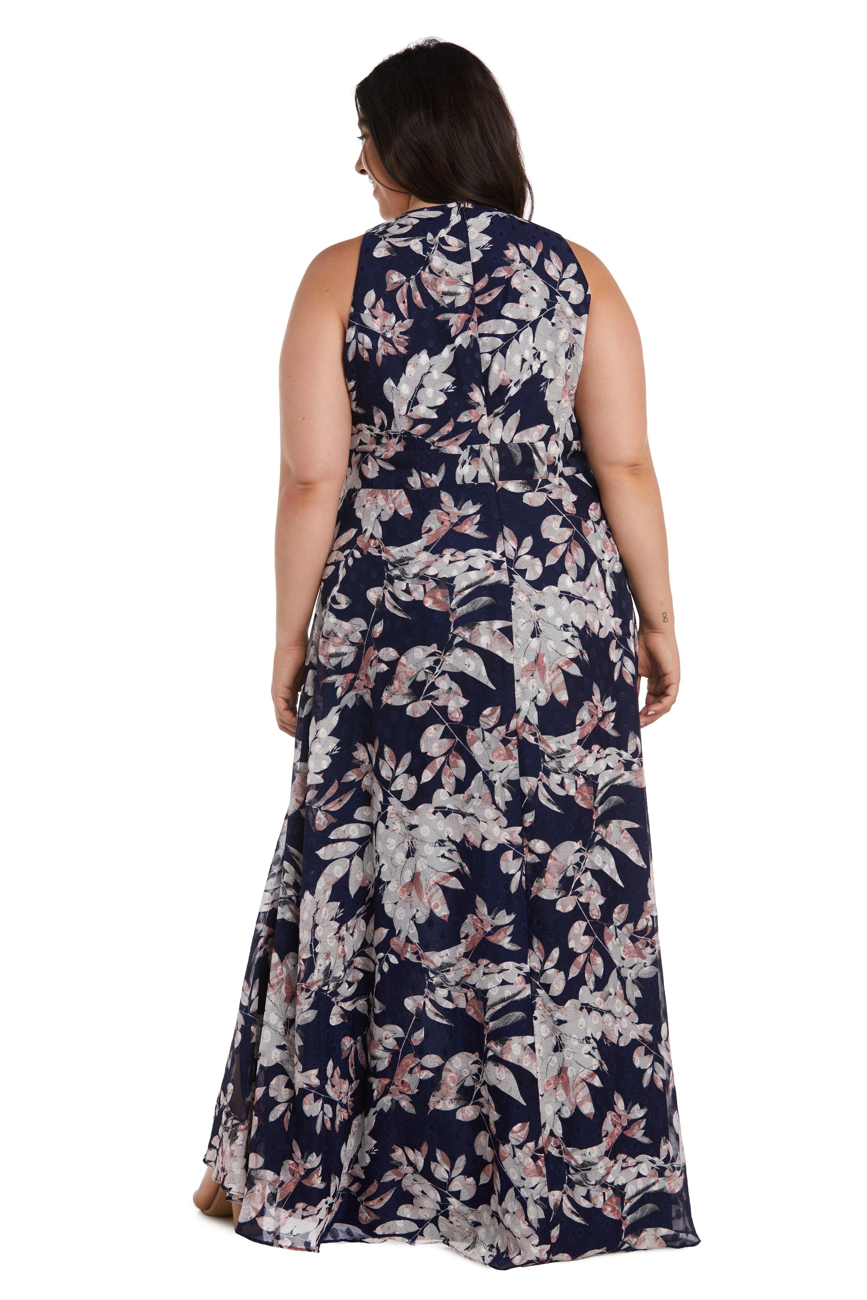 R&M Richards 9402W High Low Floral Plus Size Dress