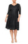 Cocktail Dresses Plus Sequin Lace Tea Length Dress Black
