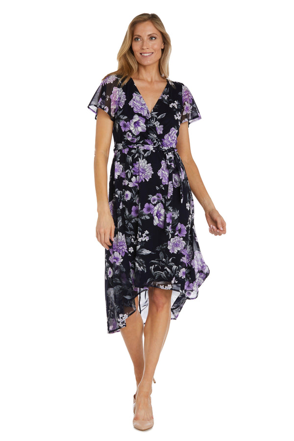 Floral Petite Dress High Low R&M Richards 9420P