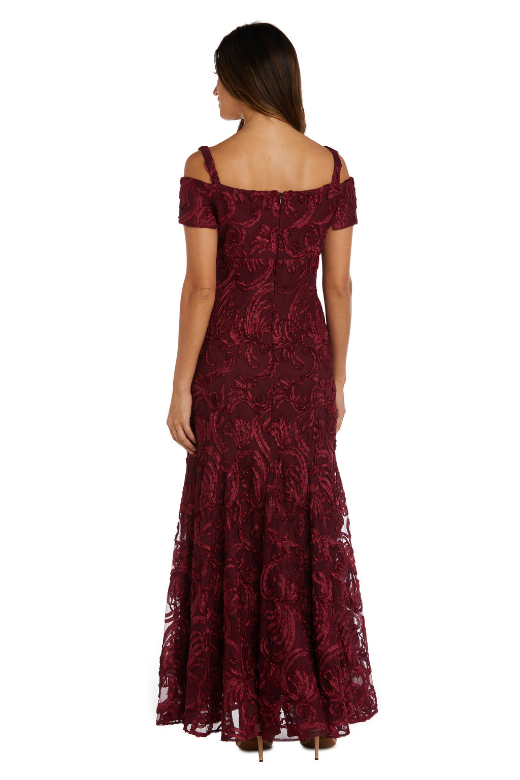 Latte R&M Richards 9439 Long Formal Evening Dress