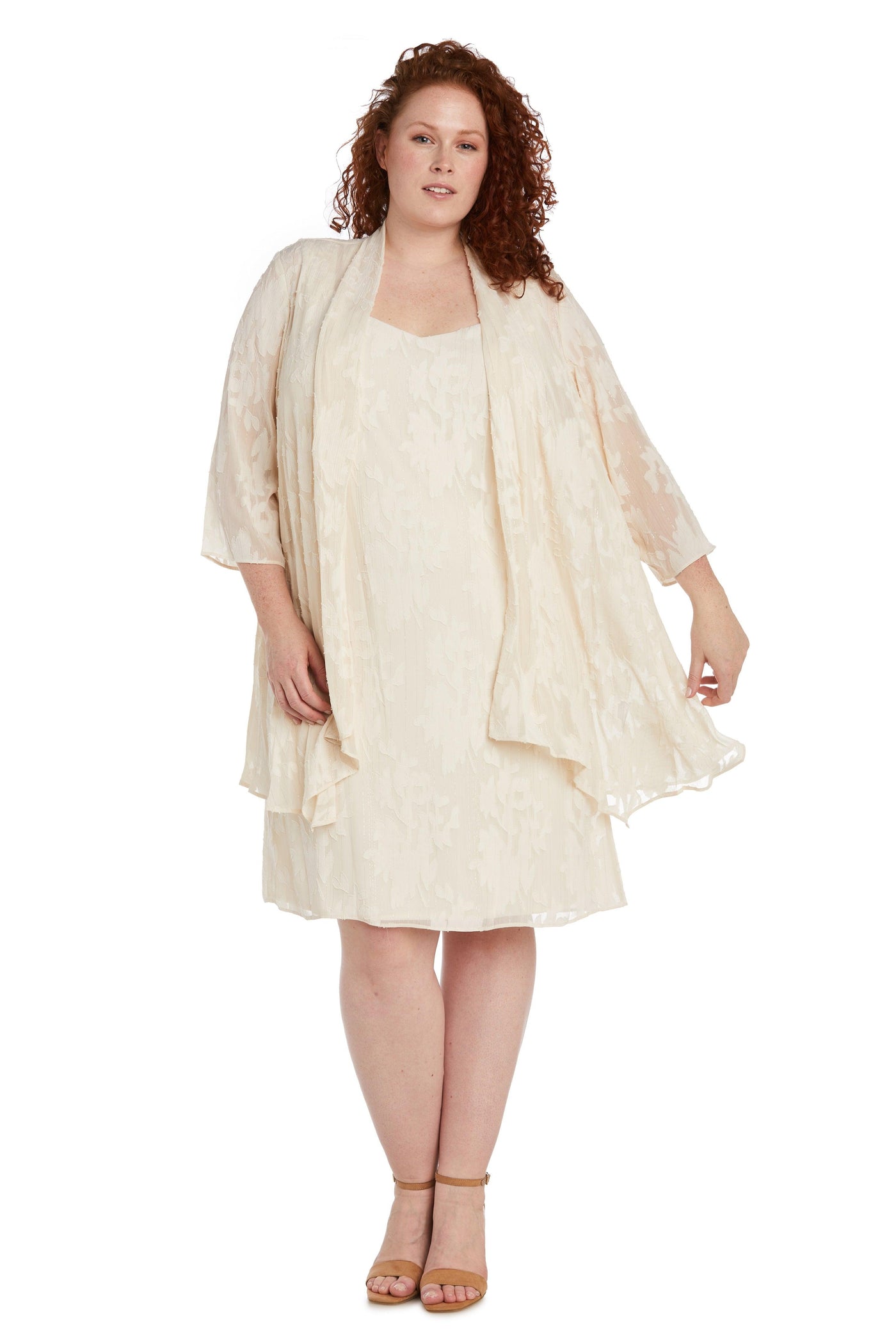 R&M Richards 9458W Plus Size Short Jacket Dress