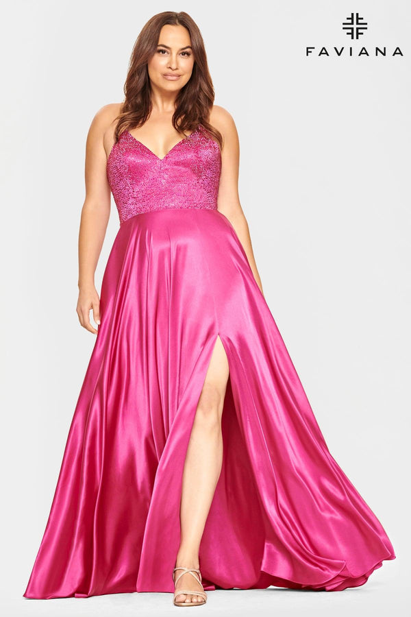 Faviana 9524 Long Plus Size Formal Prom Dress