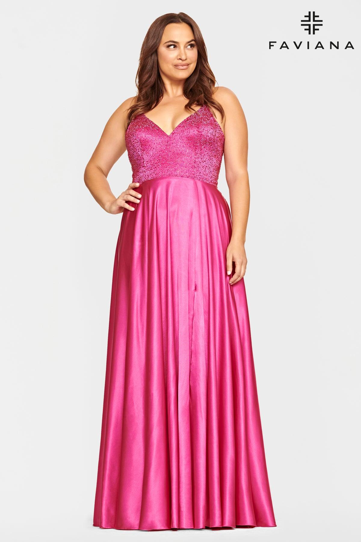 Faviana 9524 Long Plus Size Formal Prom Dress