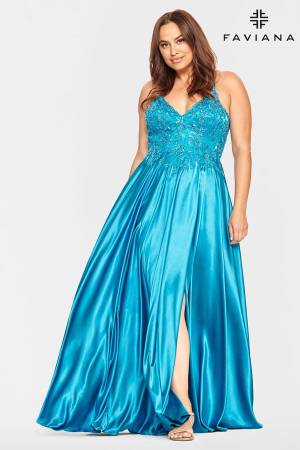 Faviana 9533 Long Formal Plus Size Prom Dress