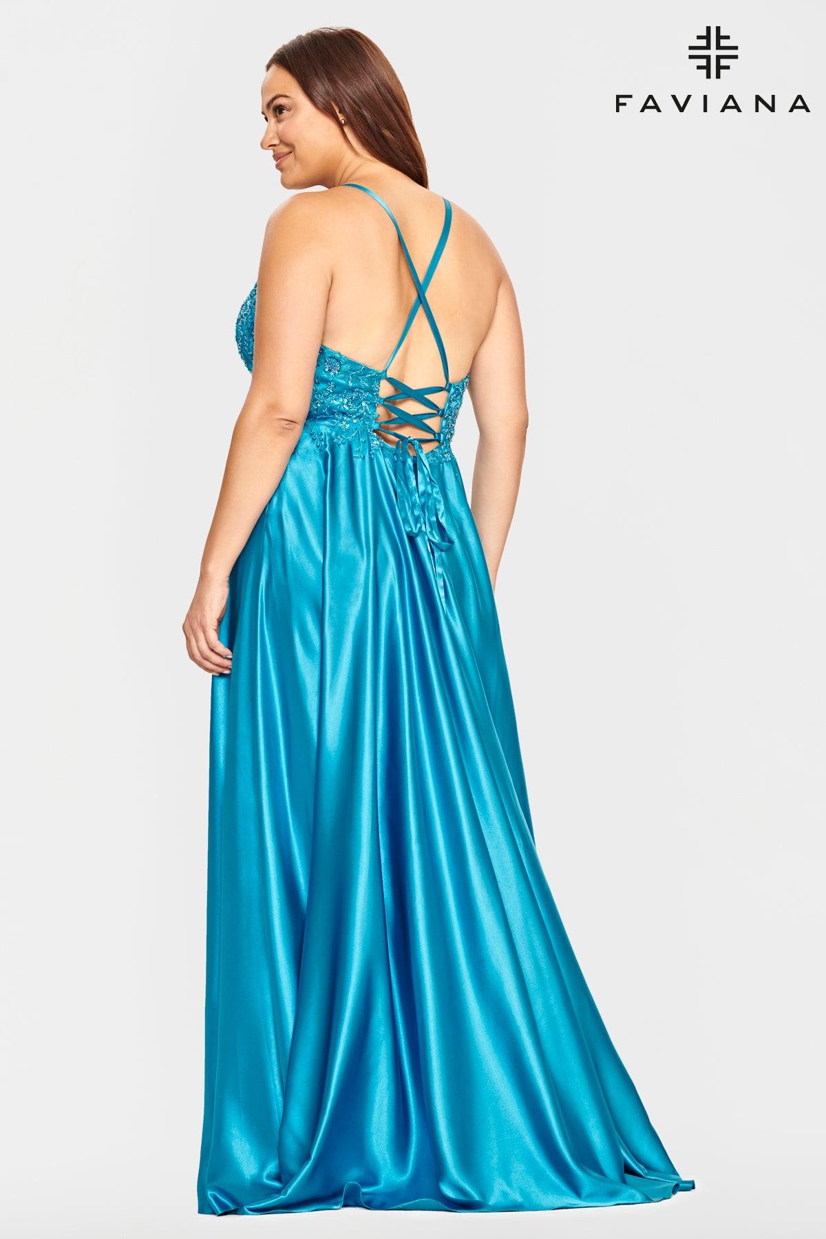 Faviana 9533 Long Formal Plus Size Prom Dress
