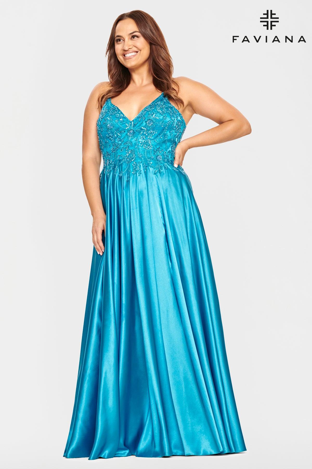 Faviana 9533 Long Formal Plus Size Prom Dress