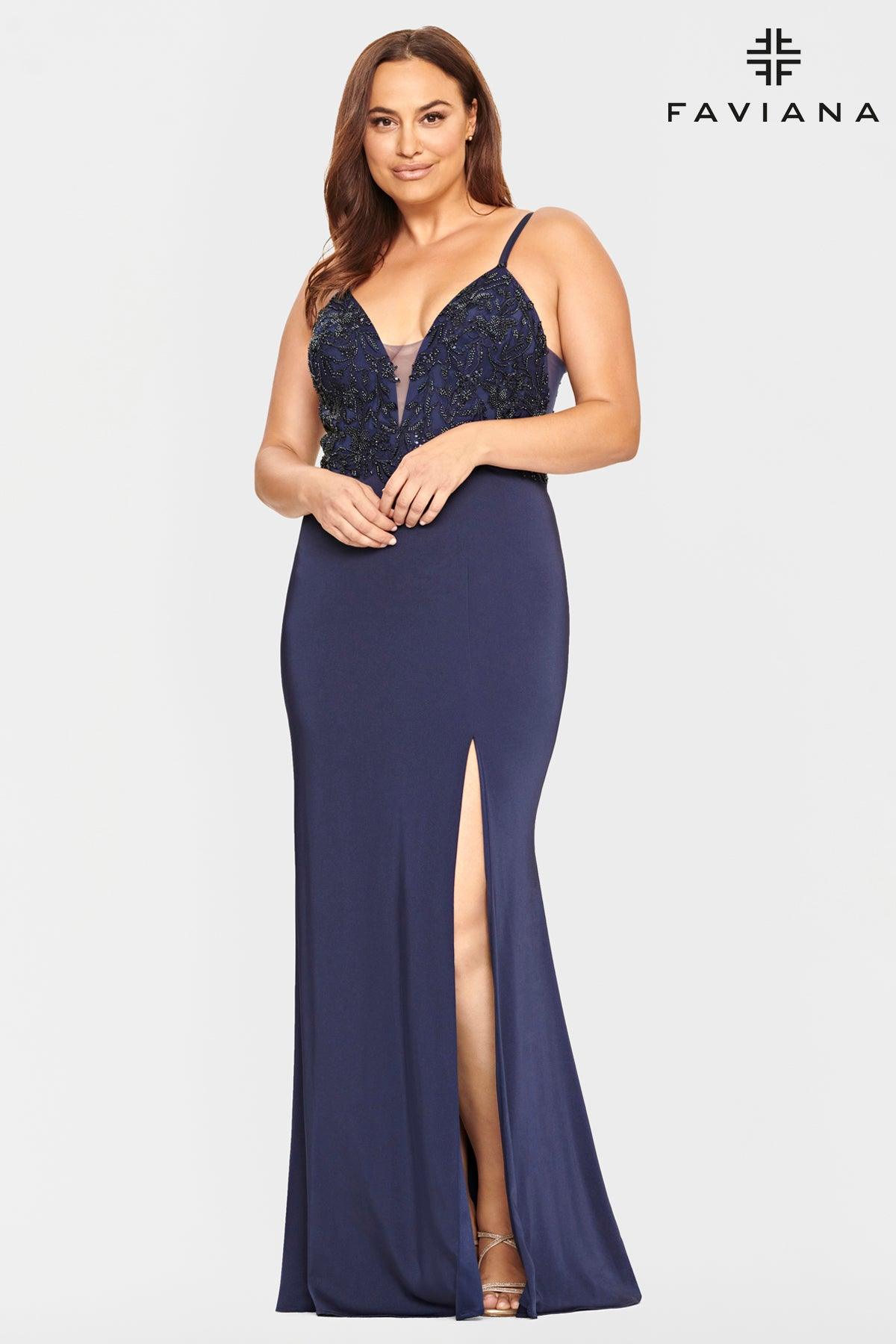 Faviana 9536 Plus Size Long Formal Prom Dress