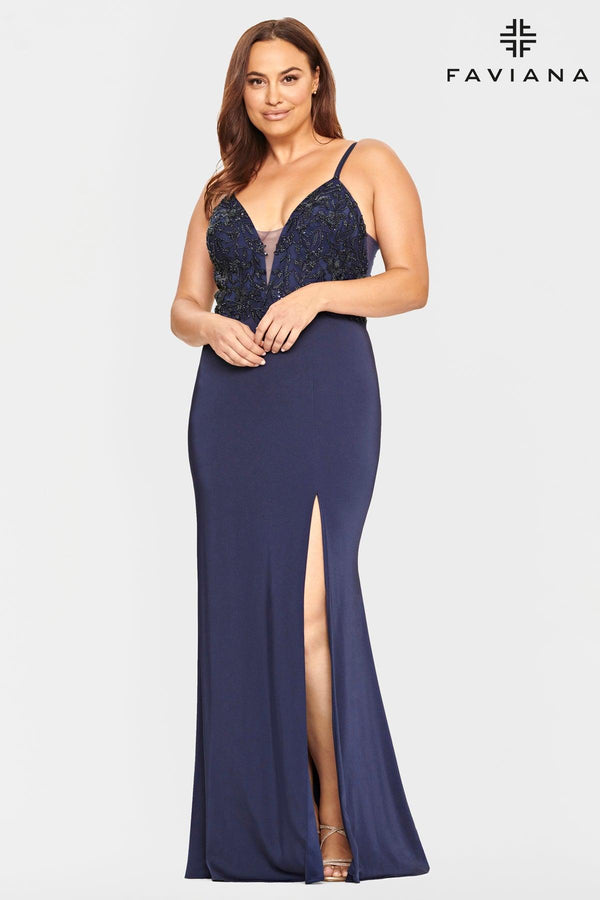 Faviana 9536 Plus Size Long Formal Prom Dress