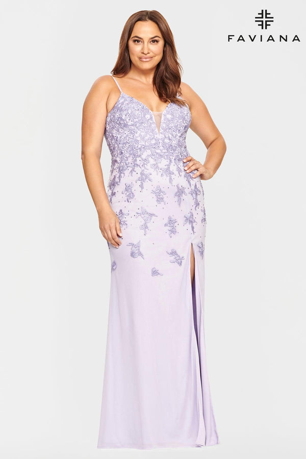 Faviana 9539 Prom Long Plus Size Formal Dress