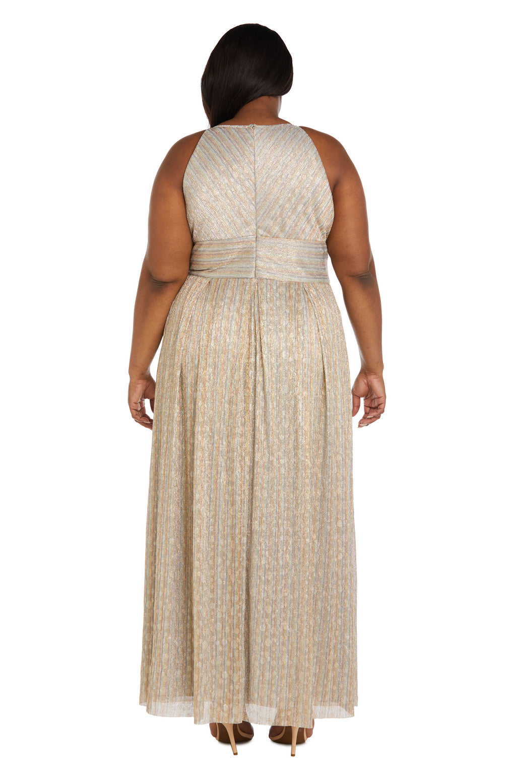 R&M Richards 9552W Metallic Formal Plus Size Long Dress