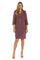 Mother of the Bride Dresses Sequined Short Jacket Dress Dark Rose