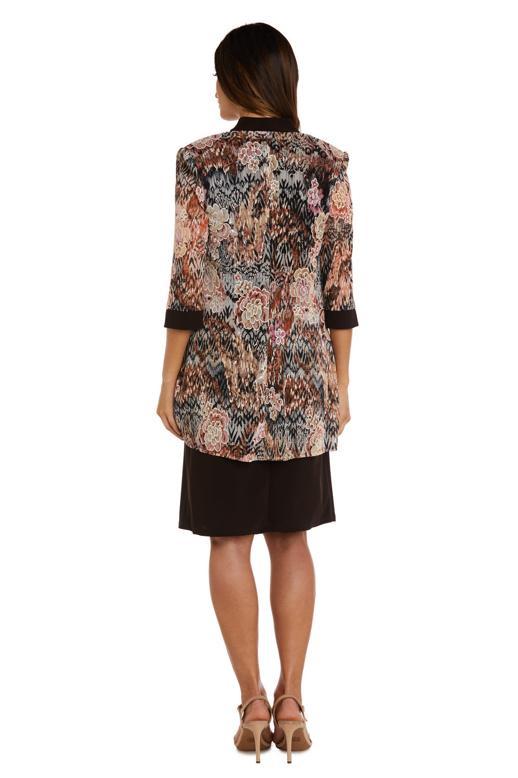 R&M Richards 9596 Floral Print Short Jacket Dress