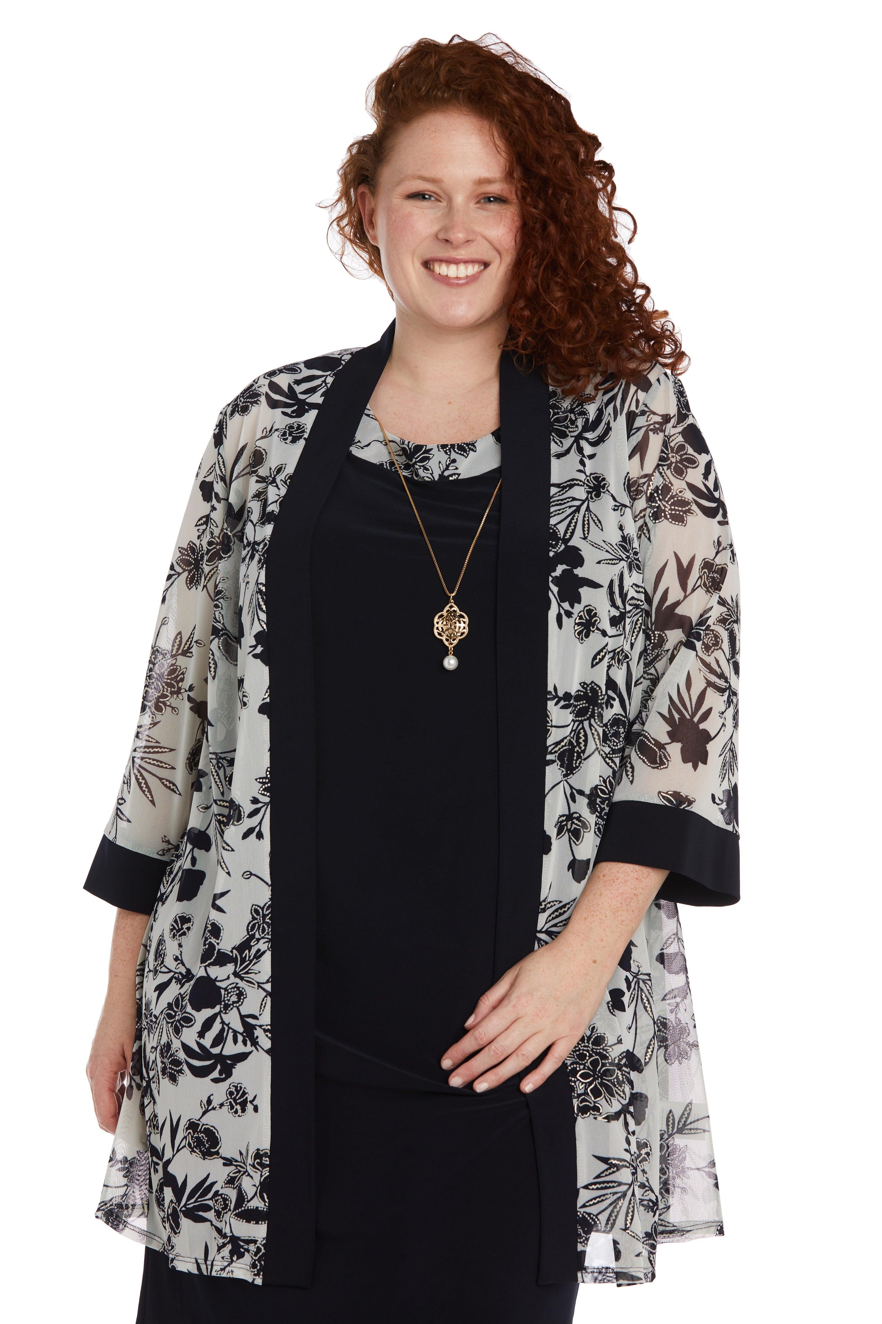 R&M Richards 9616W Two Piece Plus Size Short Dress