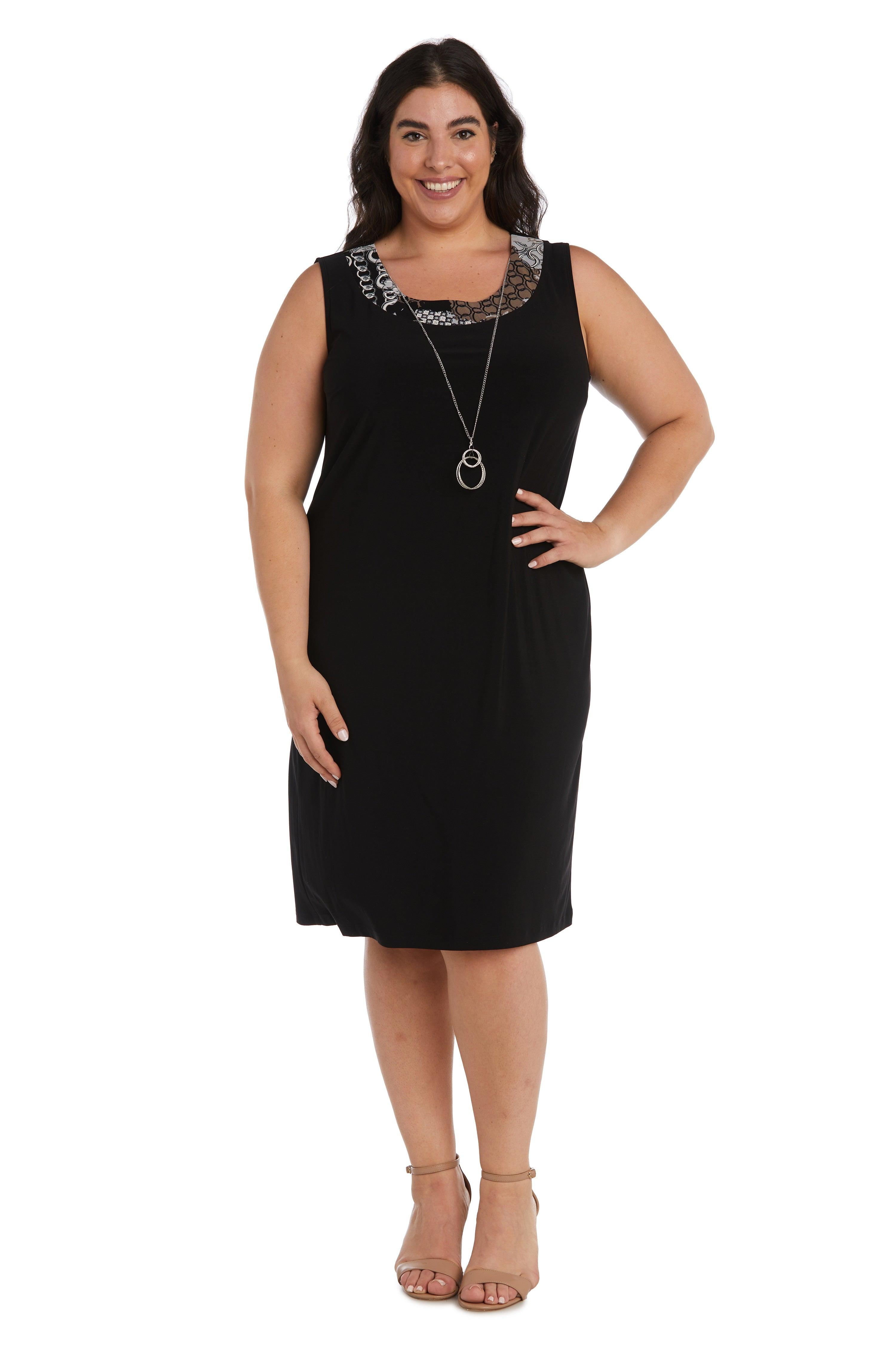 R&M Richards 9703W Short Two Piece Plus Size Dress