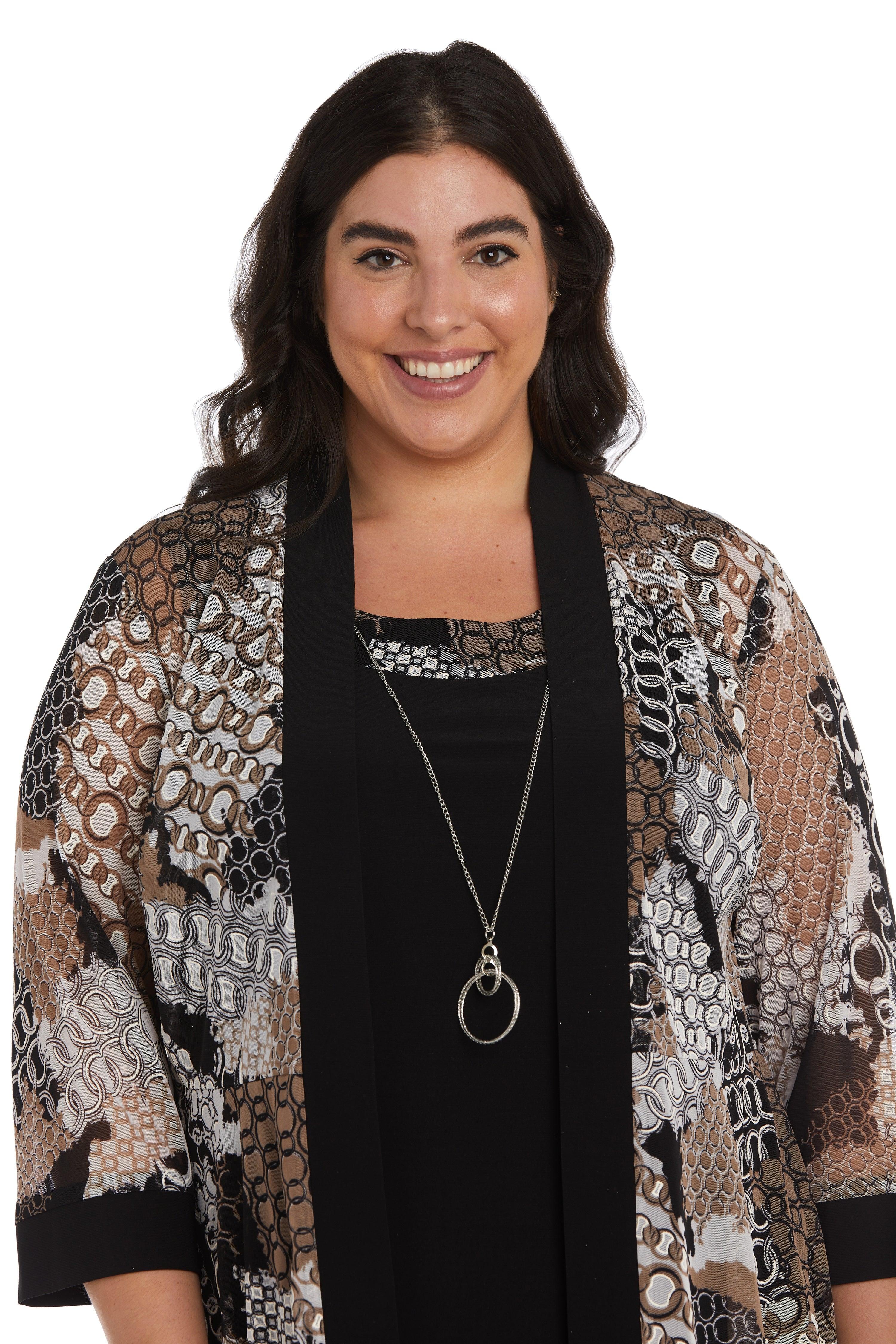 R&M Richards 9703W Short Two Piece Plus Size Dress