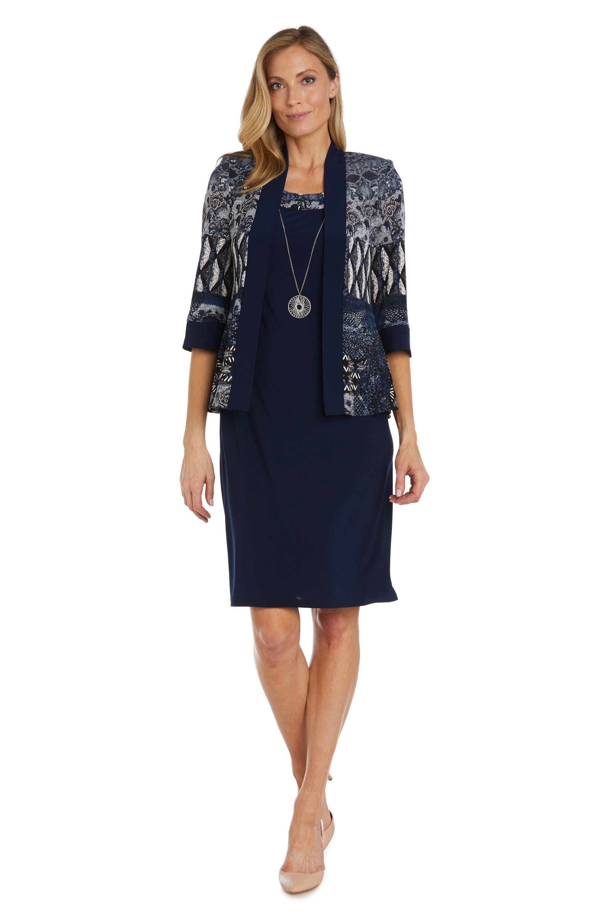 R&M Richards 9729P Short Piece Petite Jacket Dress
