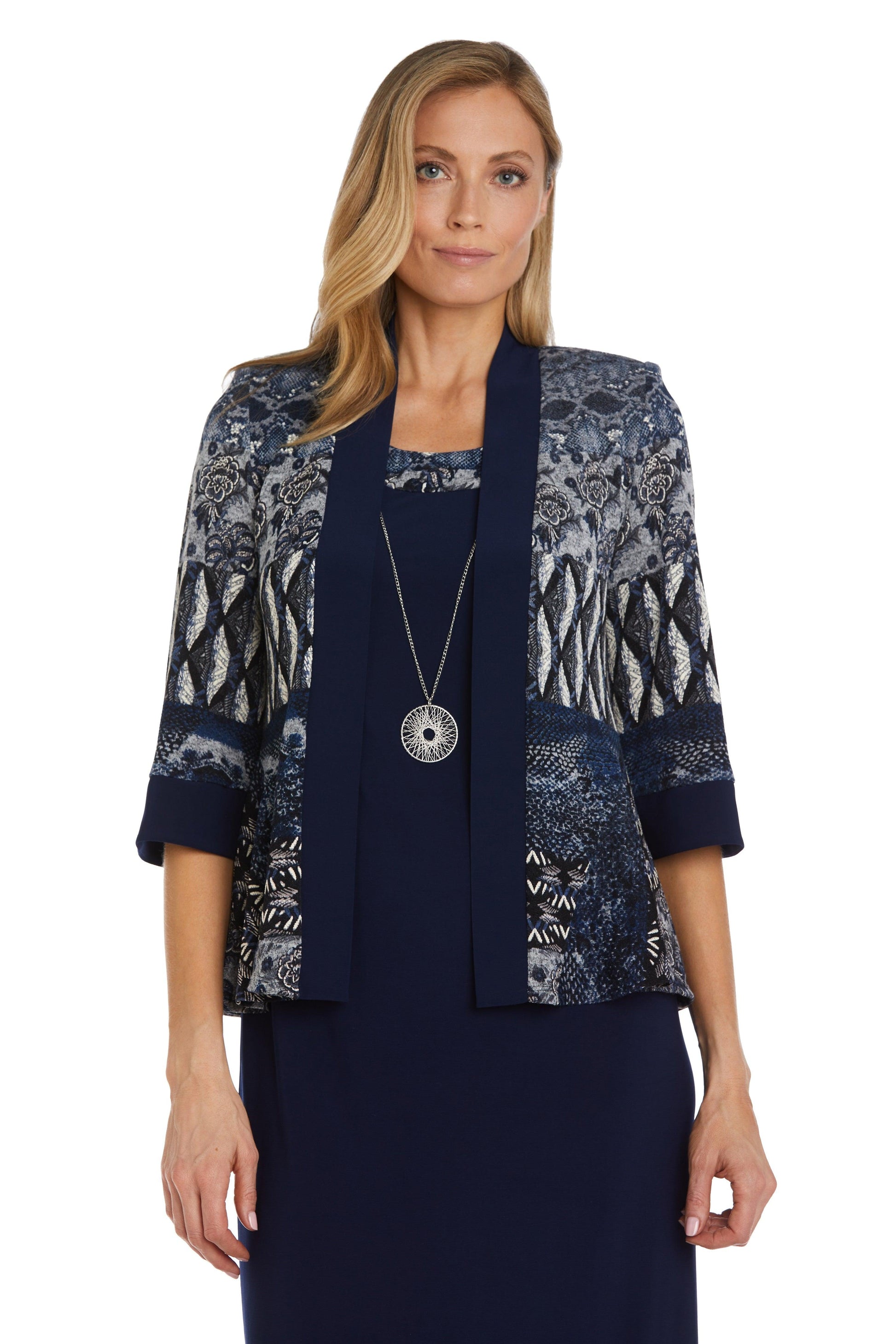 R&M Richards 9729P Short Piece Petite Jacket Dress