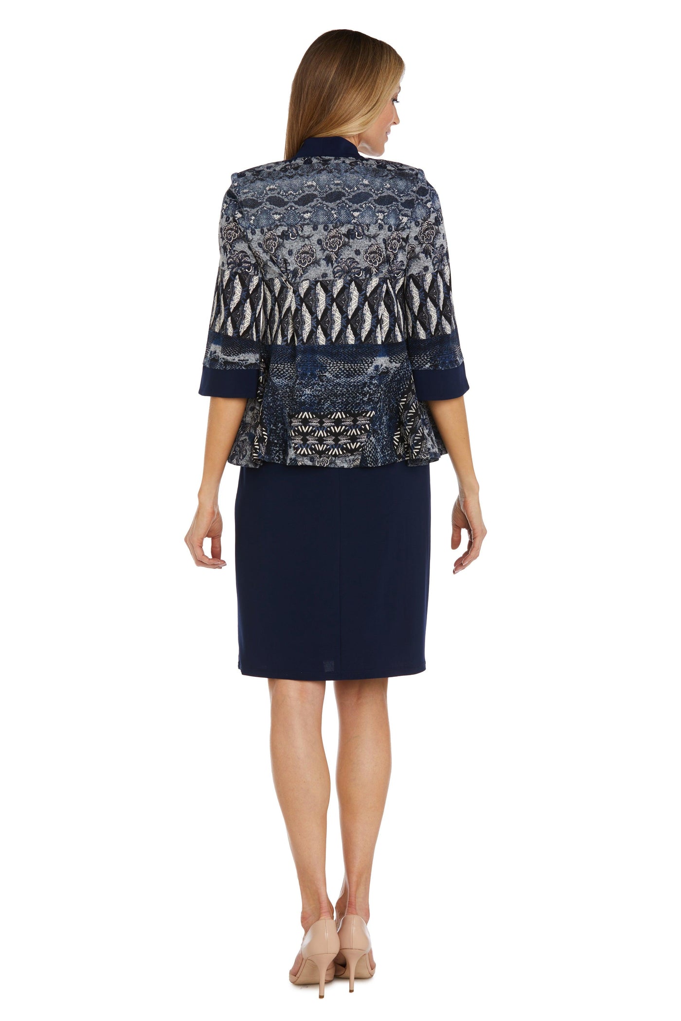 R&M Richards 9729P Short Piece Petite Jacket Dress