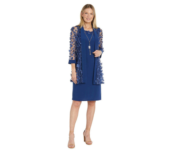 Floral Print Short Dress Jacket R&M Richards 9733