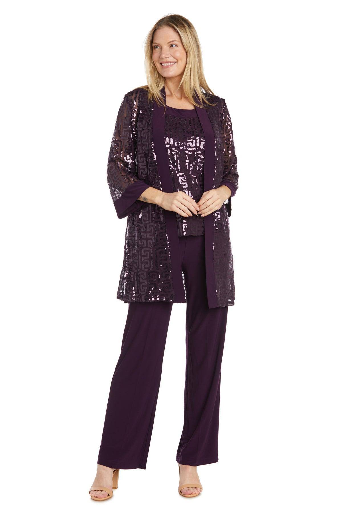R M Richards Womens Sequined Belted Dress Brown Size 10 main image 0
